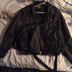 Leather motorcycle jacket FMC 60 biker Harley